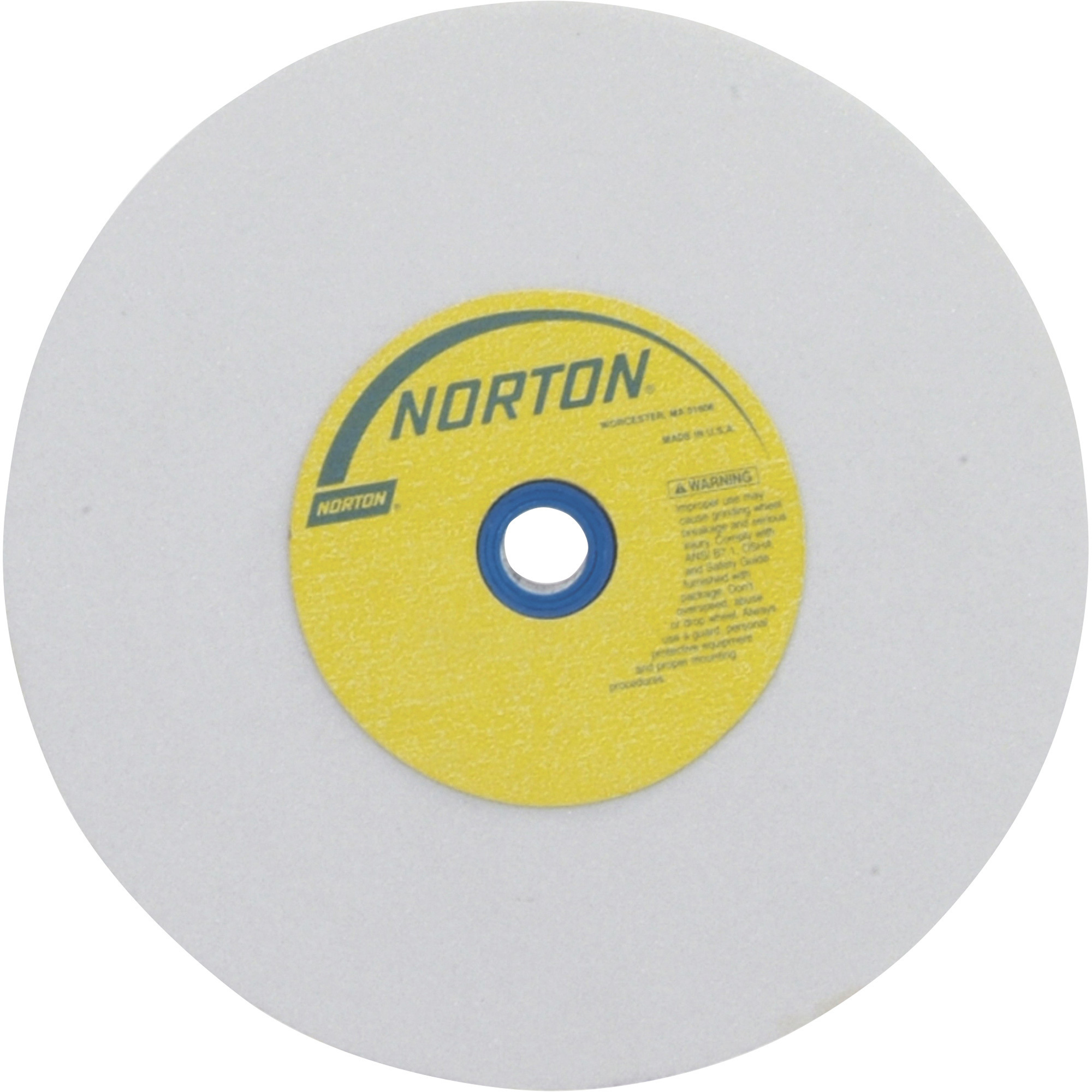 Norton Grinding Wheel, 6in. x 1in., White Aluminum Oxide, 60 Grit